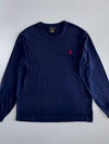 Polo Ralph Lauren Long Sleeve Crewneck Tee — Navy/Red Pony (XL)
