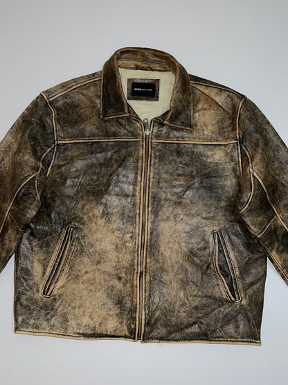 ZSuper Premium Vintage Original Jones New york Leather Jacket (RARE) (XL/2XL)