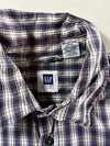 Vintage Gap Navy Plaid Short Sleeve Shirt (XL)