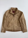 American Eagle Outfitters Tan Canvas Zip-Up Jacket with Quilted Lining Distressed (Xl/2Xl)