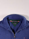 Tommy Hilfiger | Navy Wool Quarter Zip Sweater – Goodyear Patch | (M)