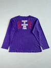 Oni Arai “Black Soul Modern Clash” Oni Demon Graphic Long Sleeve Tee – Purple (XL)