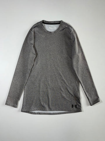 Under Armour ColdGear Fitted Long Sleeve Top – Heather Grey (S)