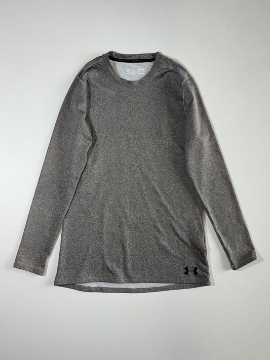 Under Armour ColdGear Fitted Long Sleeve Top – Heather Grey (S)