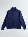 Polo Ralph Lauren Navy Quarter-Zip Knit Sweater (S)