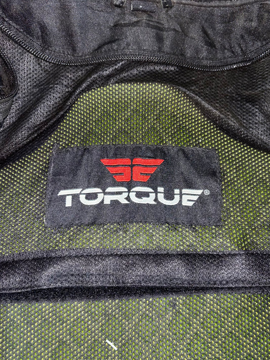 Vintage Torque Genuine Leather With Reflective Piping Moto Racing Jacket (Paded)(L)