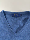 Polo Ralph Lauren Blue Heather V-Neck Knit Sweater – (S)