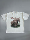 Thailand Elephant Football Souvenir T-Shirt | White (2XL)