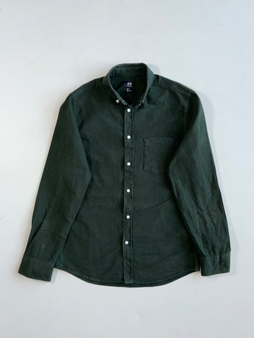H&M Forest Green Oxford Button-Down Shirt (S)