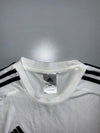 Adidas Climalite 3-Stripe Long Sleeve Football Training Top — White/Black (S/M)