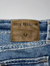 True Religion Flap Pocket Faded Straight Jeans (W:34) (L:43)