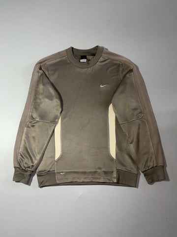 Y2K Nike Dri-Fit Olive Crewneck Training Top (M)