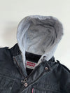 Vintage Levi’s Sherpa-Lined Hooded Field Jacket Black Vintage M-65 Style (XL)
