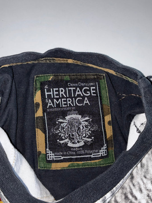 Heritage America Military Patch Graphic Tee (L)