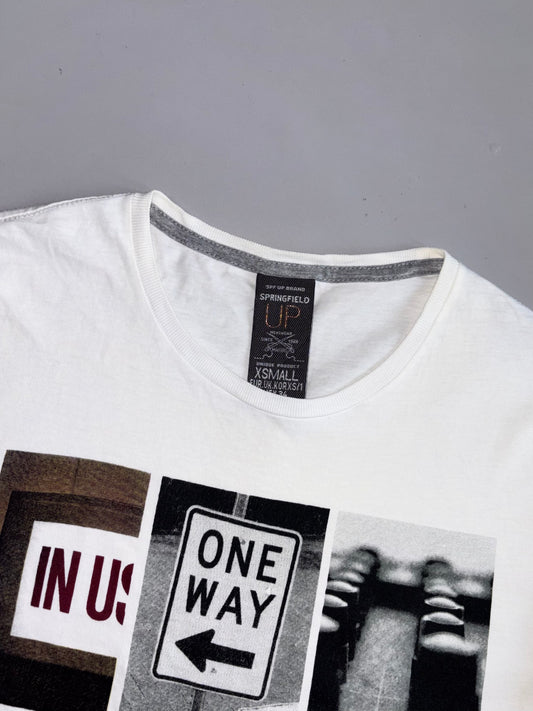 Springfield UP | NYC Street Photography Collage Long Sleeve Tee (S/M)