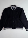 Nike Swoosh Varsity Bomber Jacket – Black & White(M)