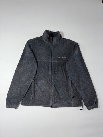 Columbia Sportswear Full-Zip Fleece Jacket Stand Collar – Charcoal Grey (L )
