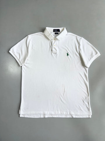 Polo by Ralph Lauren | White Pique Custom Slim Fit Polo (XL)