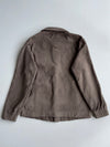 Hollister | Sherpa Fleece Snap Overshirt Taupe Brown (S)