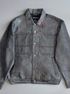 Paco Classic Styling Denim Trucker Jacket Washed Grey (L)
