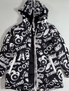 YANPAI All-Over Graffiti Graphic Hooded Puffer Parka Women’s (S)