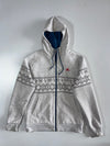 Adidas Grey Fair Isle Print Zip Reversible Hoodie (L)