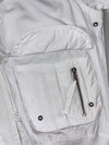 Diesel White Cargo Hooded Jacket – White, multi-pocket utility style, (M)
