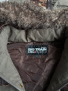 Big Train Osaka Japanese Dragon Embroidered Hooded Puffer Vest – Olive (M)