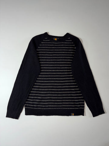 Carhartt WIP Black Pinstripe Raglan Knit Sweater – (S/M)