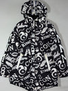 YANPAI All-Over Graffiti Graphic Hooded Puffer Parka Women’s (S)