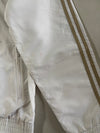 Vintage Adidas White Beige Stripe Track Jacket (L/XL)