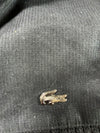 Lacoste Black Zip-Up Vest – Quilted Lining, Metal Croc Logo (M)