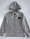 Roots Canada Beaver Logo Zip-Up Hoodie Salt & Pepper Grey (L)