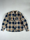 Speed and Strength Navy Plaid Armored Moto Riding Shirt with Vault Armor Paded (2XL)