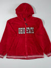 Vintage Ohio State Buckeyes Starter Fleece Full Zip Hoodie Red (M)