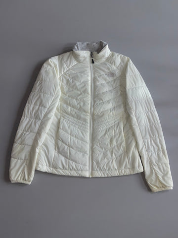 The North Face Ivory Puffer Jacket – Faux Fur Lined Collar Women's (M)
