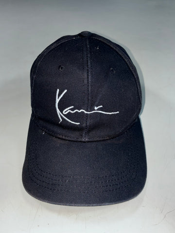 Karl Kani Black Cap – White Signature Logo Embroidery (Adjustable)