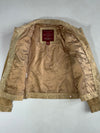 Eddie Bauer Seattle Suede Tan Suede Leather Trucker Jacket, Women’s (S)