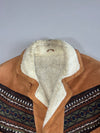 C&A Aztec-Panel Shearling Suede Jacket (2Xl)