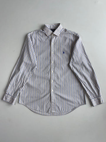 Ralph Lauren Regent Custom Fit Striped Dress Shirt White Blue(Xl)