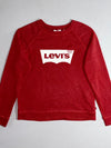 Levi's Batwing Logo Raglan Crewneck Sweatshirt – Heather Red (S)
