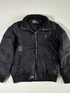 Vintage Polo Ralph Lauren Black Puffer Bomber Jacket (XL)