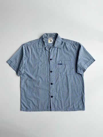 Pepe Jeans London | Blue Gingham Check Short Sleeve Shirt | (XL)
