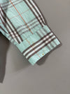 Burberry Nova Check Shirt – Mint Blue Button-Down (S)