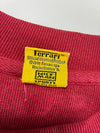Vintage Ferrari Embroidered Shield Ribbed Sweatshirt – Red – (XL)