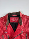 Jofama AB Swedish Design Red Pure Leather Biker Jacket (L)