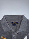 Polo Ralph Lauren Big Pony Crest Polo T-Shirt fully embroidered logo – Charcoal Grey (L)