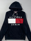 Tommy Hilfiger Denim Big Flag Logo Black Pullover Hoodie (M)