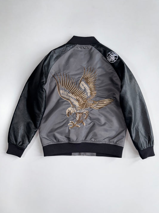!                       Vintage Super Premium Original Varsity Jacket W/ Leather Sleeve (XS)