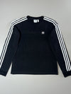 Adidas Originals Black 3-Stripe Long Sleeve Tee (S)
